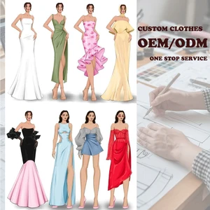 Custom Clothing Manufacturer Make Own Brand Low MOQ Apparel Design Service High Quality Garment Women's Summer Casual Dress