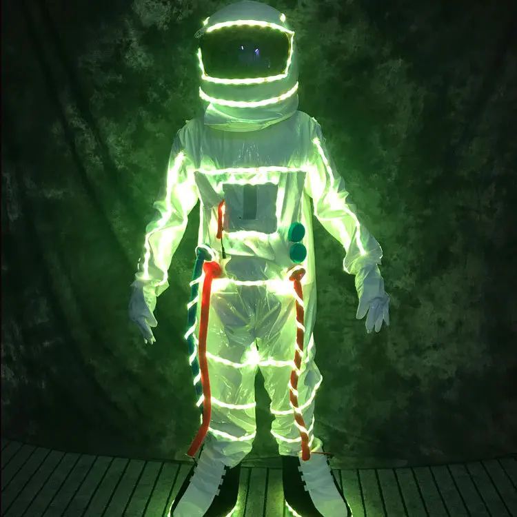 LED Robot Costume Stage Dancer Performance Show Dress LED Iron Soldier Clothing Party Dress