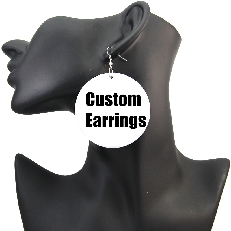 Boucles D'oreilles Ethniques En Bois - Style Afro Jamaïcain - Noir - Neuf Avec étiquettes