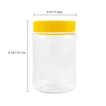 Clear Airtight Peanut Butter Snack Round Plastic Jars With Lids 38oz 1120ml  1000g