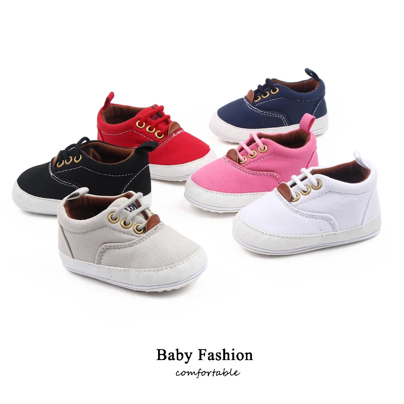 2022 Spring Autumn Solid Baby Sneakers for Boys and Girls Canvas Toddler Casual Shoes manufacture