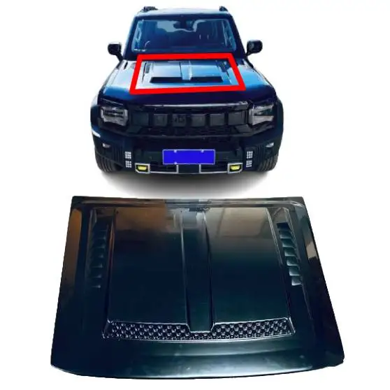 Automotive modification parts high gloss black ABS hood scoop FOR JETOUR TRAVELER T2 2023