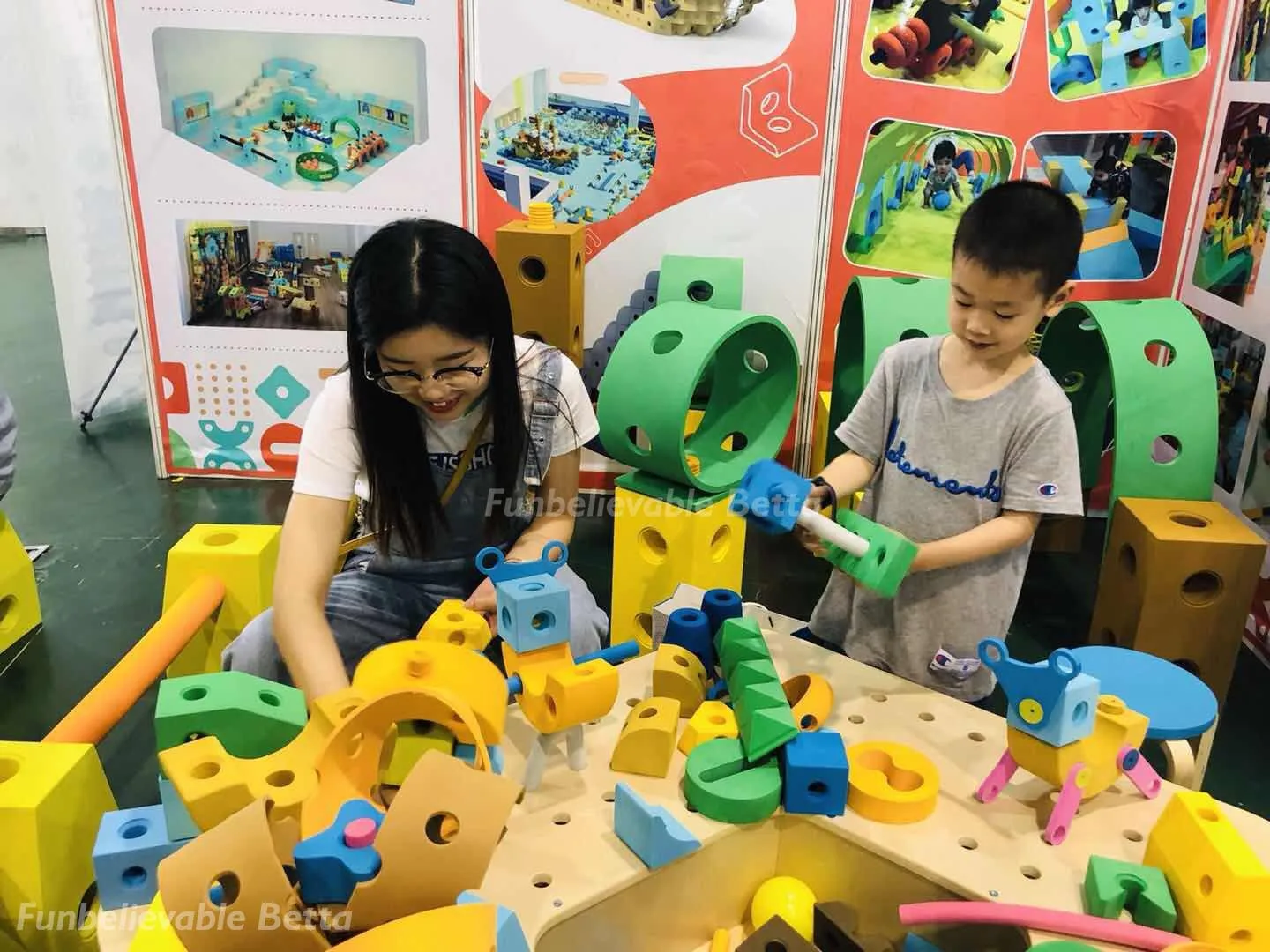 Indoor Kids Play Area - Bettaplay Puzzle Brick Building Blocks