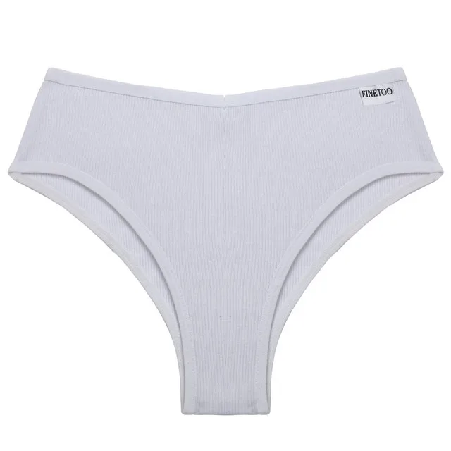 FINETOO 6 Pack Cotton Underwear For Women Cheeky Panties Low Rise