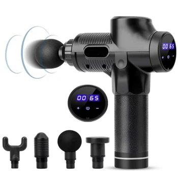 30 Speed LED Touch Screen Fascia Carbon Fiber Percussion Electric Massager Muscle Massage Gun