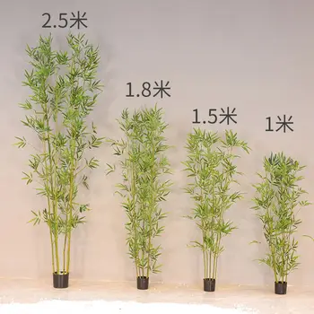 Faux Indoor Bonsai Simulation Plastic Large Artificial Outdoor Faux Tall Bamboo Trees Bamboo Plant