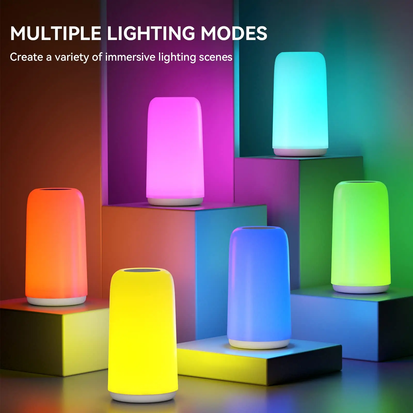 product rgb modern home decoration desk lamps lighting study led table lights lamp multi color smart table lamp for living room-40