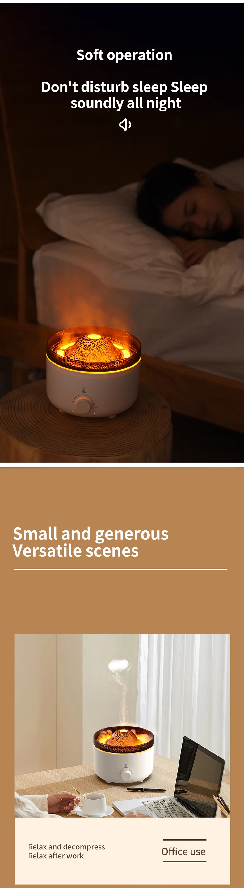 Imycoo Portable Fire Flame Volcano Humidifier Aroma Diffuser Hot Sales ...