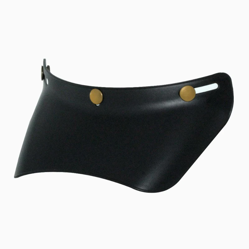 Visière Universelle Pour Casque Moto Rétro - 3 Boutons-Pression, PC, Coupe-Vent, Pare-Soleil, Noir/Brun