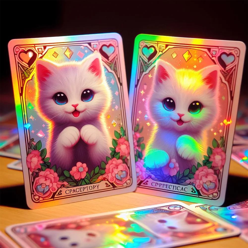 Free Design Custom Trading Cards Holographic Rainbow Foil Pokemoned Card Games Booster Packs Printed Paper Usage for Playing
