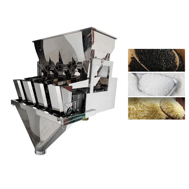 High Productivity 4Head Linear Rice Grain Salt VerticalPacking Machine Weigh coffee bean multi-function weight packing machine