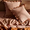 Dusty pink Custom Shall Edge Linen Pillowcase