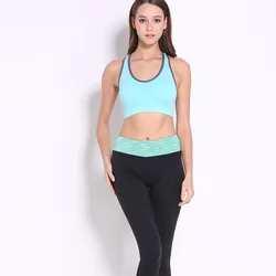 New Breathable Back Hollow Out Yoga Tops Sexy Mesh Push Up Sports Bra For Women
