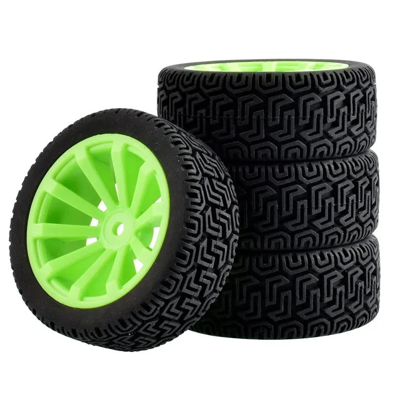 Lot de 4 pneus de roue RC compatibles avec WLtoys 144001 124016 124018 124019 12428 pour HBX 16889 16890 Pièces de mise à niveau de voiture télécommandée 4 pièces de grande taille