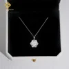 11mm Snowflakes Moissanite Charm Necklace -