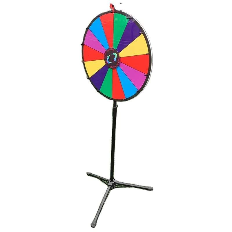 Custom PVC Dry Erase Entertainment Game Colorful Turntable Lucky Wheel of Fortune With Custom Printing for Billboards