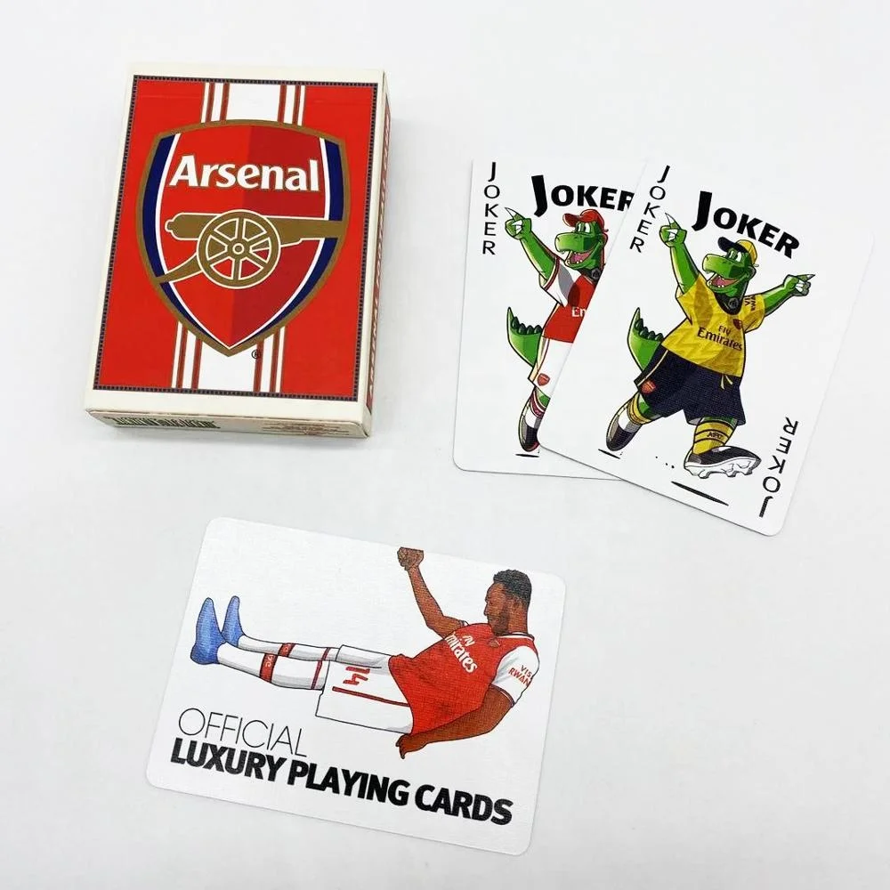 Custom Printing Football Player Pictures Linen Playing Cards Manufacture Casual Games Football Star Match Attax Playing Cards