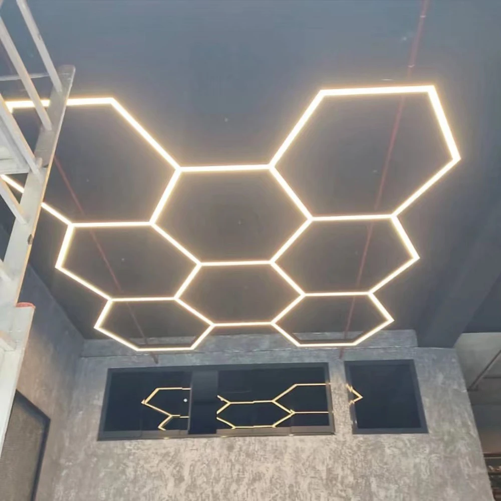 ガレージハニカムオートディテーリング小型LED作業灯ガレージ六角形LED
