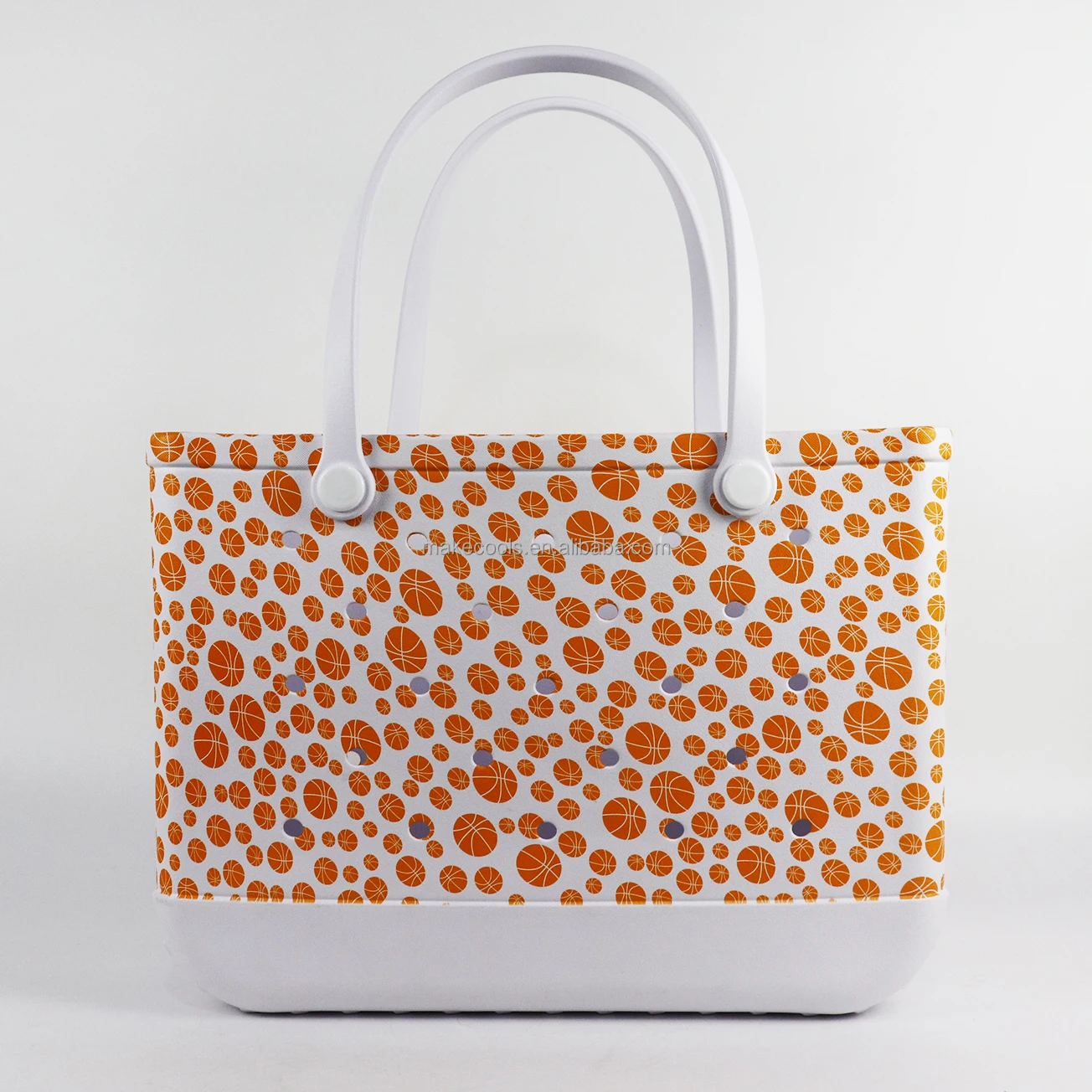 Прямая Продажа с завода большой размер ЭВА напечатанная маленькая баскетбольная Водонепроницаемая пляжная сумка-тоут