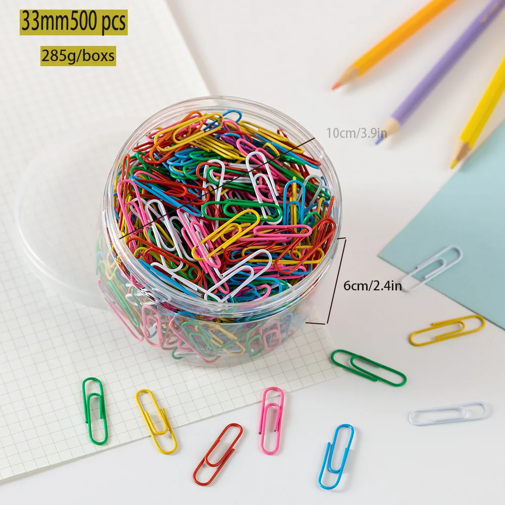 Hot Wholesale Custom Logo Reusable Colorful Paper Clips in Office Stationery Promotional Business Gifts