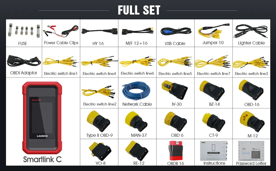 USA EU Lager LAUNCH X431 SmartLink C2.0 Professionelles Diagnosemodul für schwere Nutzfahrzeuge_voghion.com