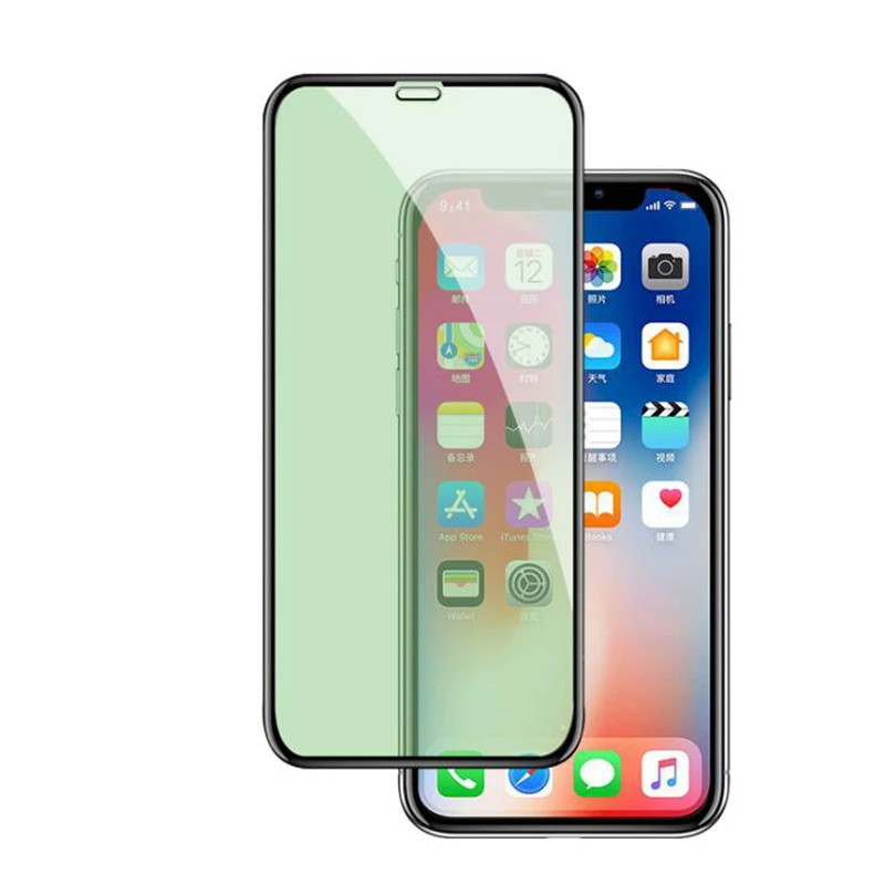 Green Light Tempered Glass For Iphone 11 Pro Max Xr Xs Max 6s 7 8 Plus Screen Protector Full Cover Eye Protection Film Buy Tempered Protective Film Product On Alibaba Com