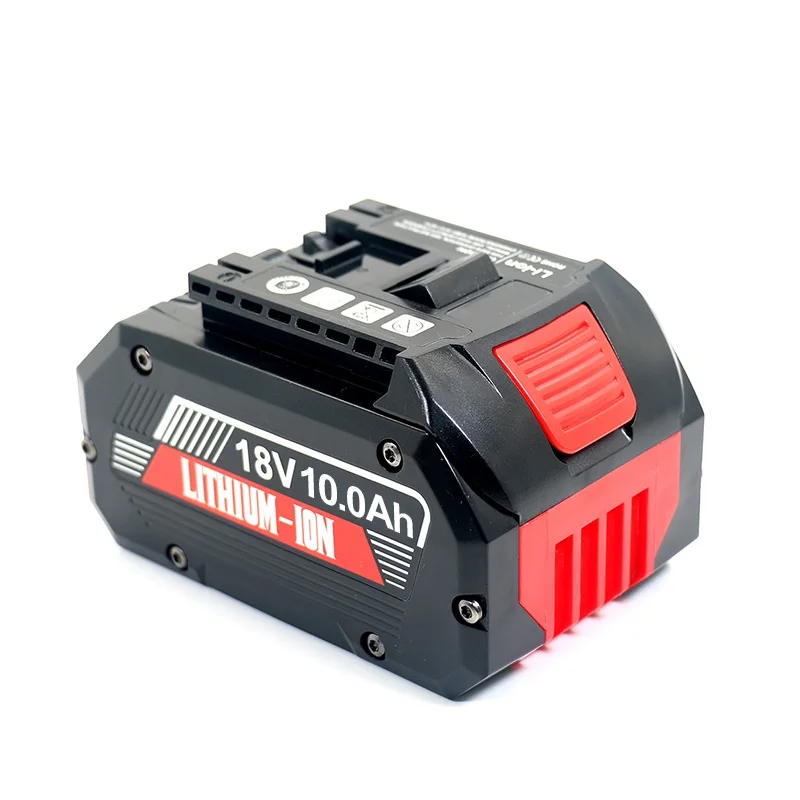 High Capacity 18V 10Ah 5S2P Rechargeable Lithium Battery Pack with 21700 Battery Cell for Bosch Electric Power Tools