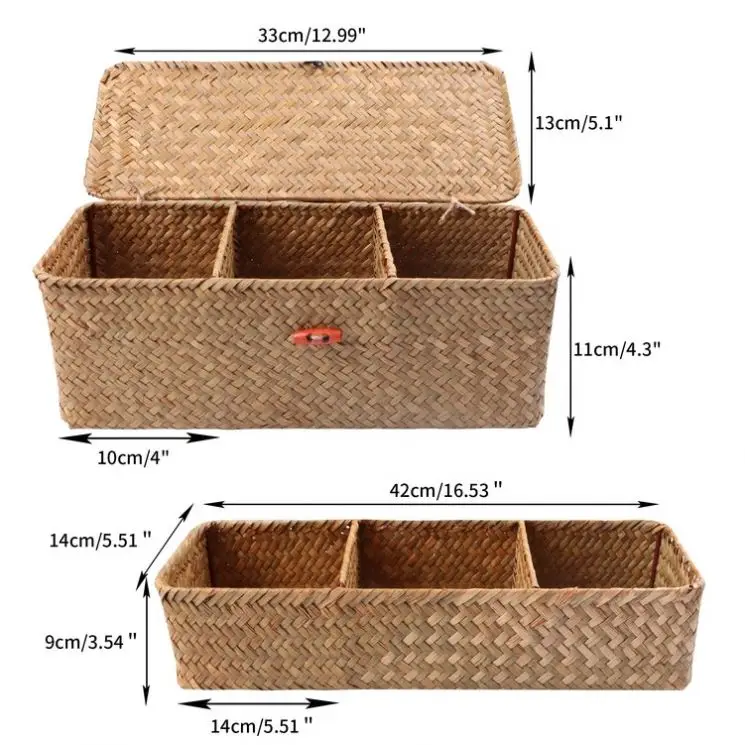Panier En Jonc De Mer Tressé à La Main Avec Poignées – Pliables, Naturel Et Élégant Pour Rangement Linge, Pique-Nique, Plage Ou Déco Maison