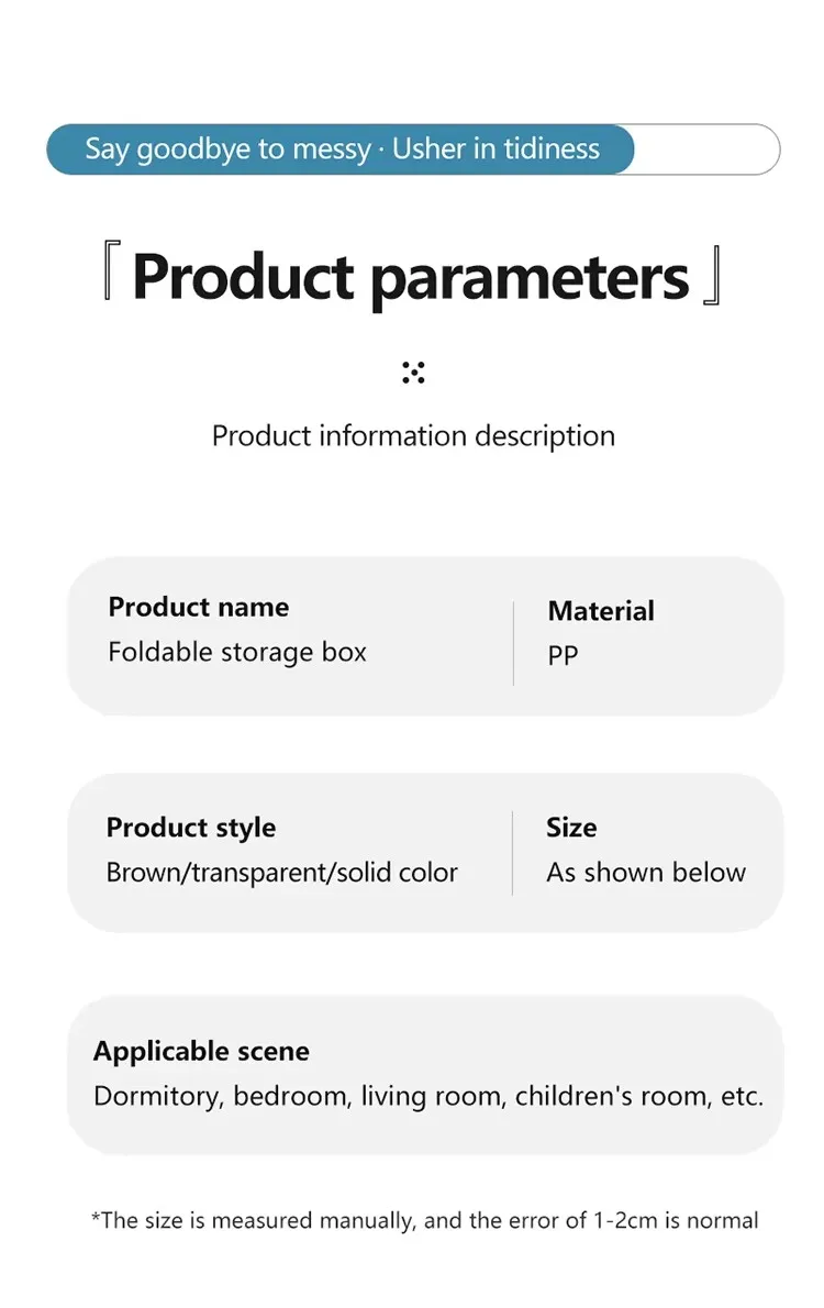 Multifunctional Transparent Double Open Plastic Storage Box Rectangular Detachable Collapsible Camping Folding Rectangle Box factory