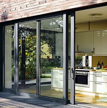 ALUFRONT Sliding Door Double Glazed Thermal Sliding Stacker Doors AS2047 Certified Stacking Balcony Aluminum Sliding Doors