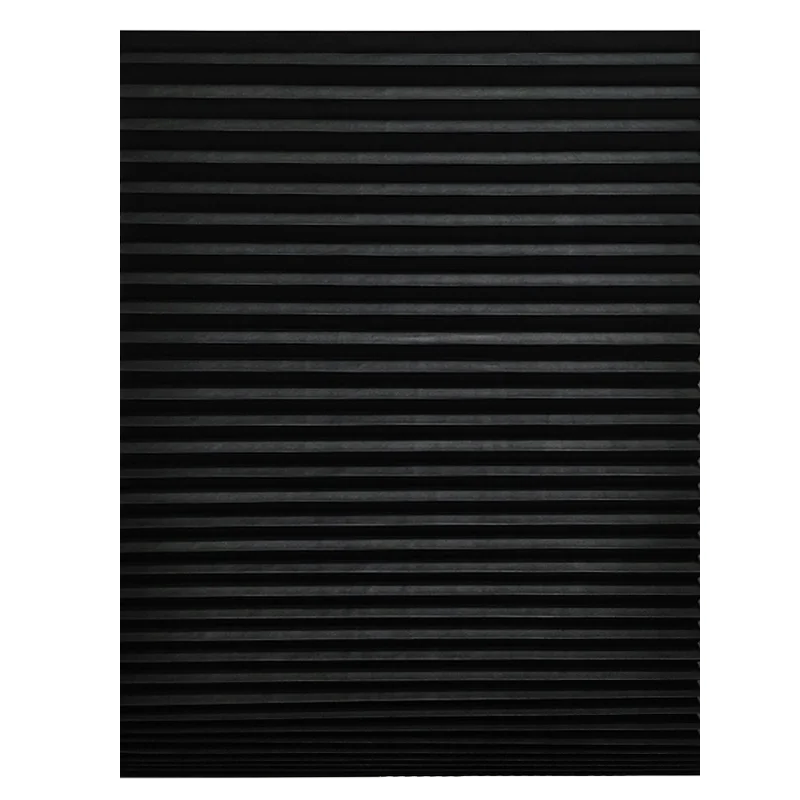 product black paper pleated shade cordless self adhesive window blind no drill custom size privacy home living room oem-3