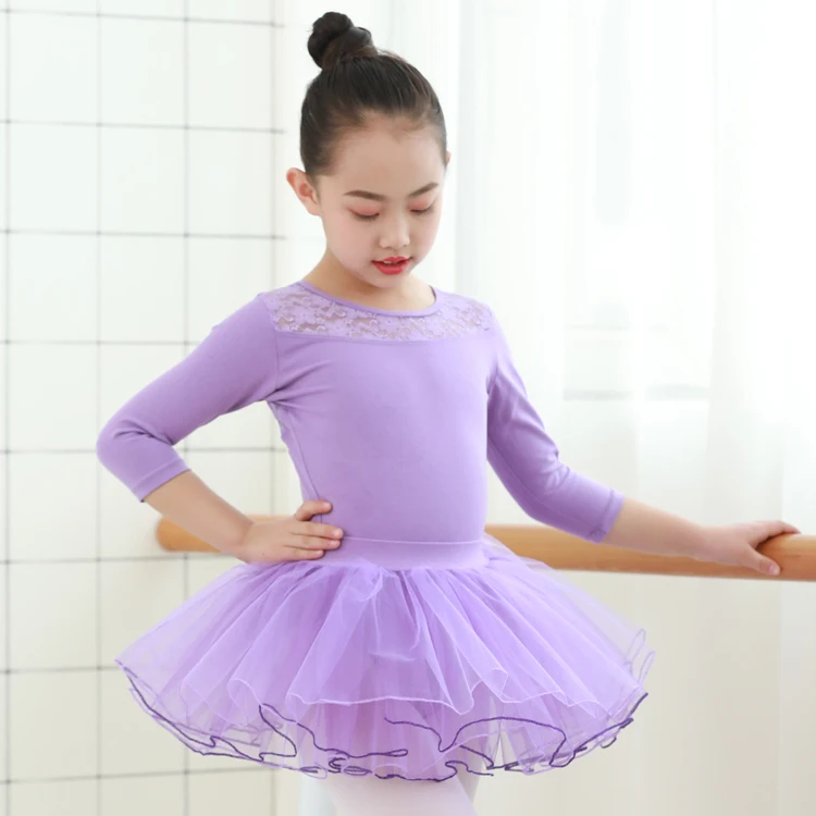 Girls Gymnastics Leotard Ballet Dance Dress Kids Baby Dancewear Dancing Costumes 