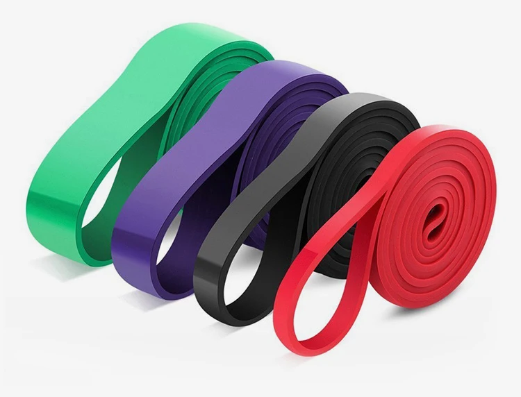 Custom Logo Fitness Workout Equipment Training Elastic Rubber Band For