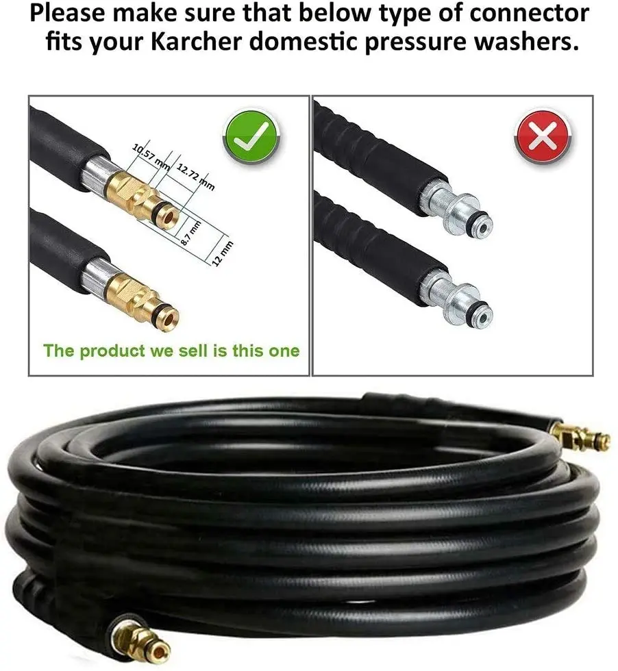 High Pressure Washer Replacement Extension Hose Fitting Quick Connector