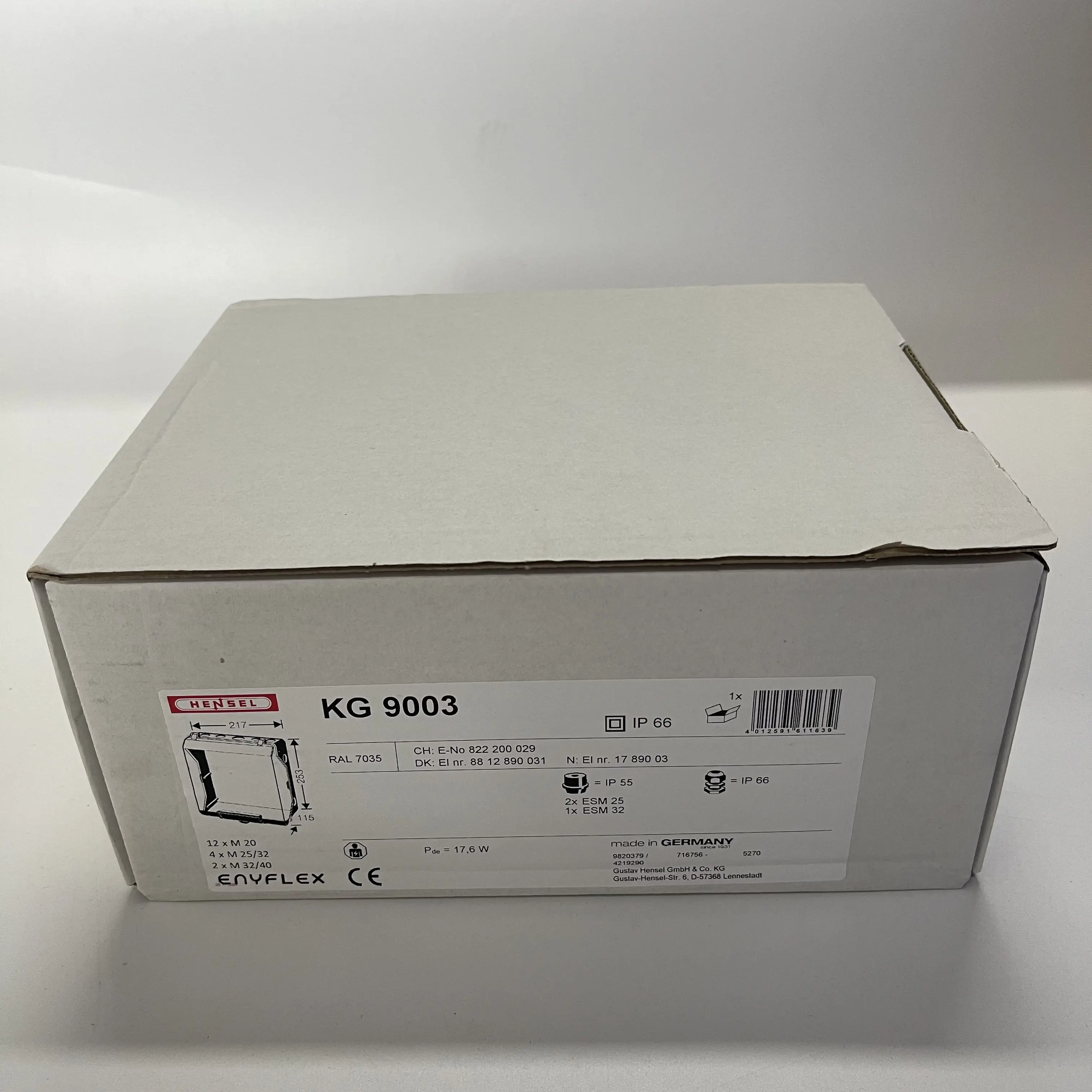 Hensel Enclosure Terminal Box KG9003