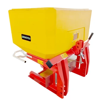 Towed Broadcast Spreader, Heavy-duty Fertilizer and Seed Spreader with Adjustable Flow Control Lever