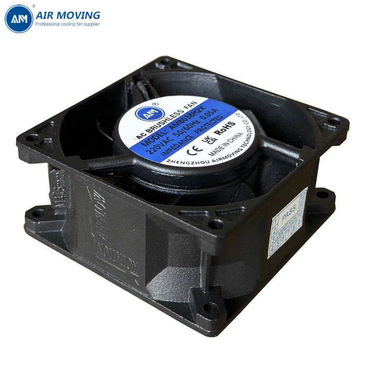 All Metal Axial Fan, AM8038H2X, 220-240V, 110V-115V, 80mm - detail 12