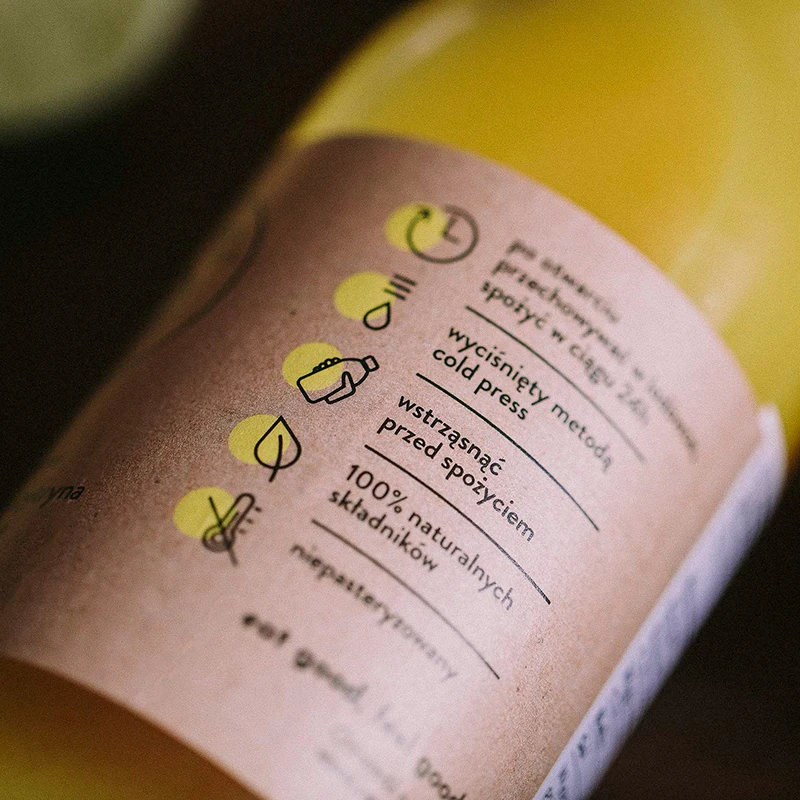 Custom Adhesive Labels Eco-friendly Vinyl Sticker Waterproof LOGO Label for Fruit Juice Beverage Jar Bottle Packaging