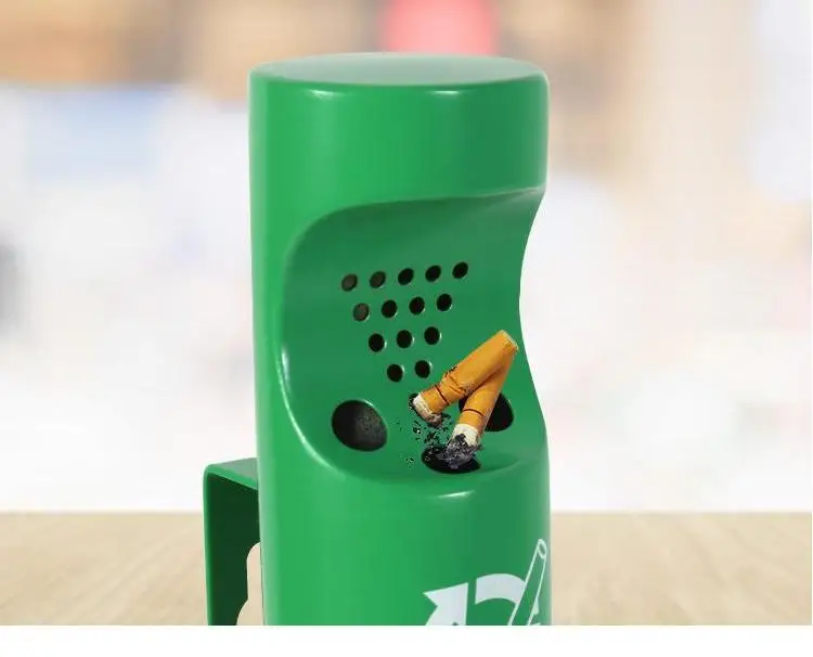 Factory Direct Sales 304 SUS Wall Mounted Ashtray Outdoor Stainless Steel Windproof Ashtray