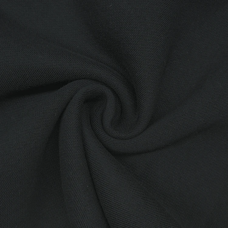 Solid Baby Terry Fabric Fleece Material, Heavy Weight Cotton French Terry Fleece Fabric for Hoodie/ factory