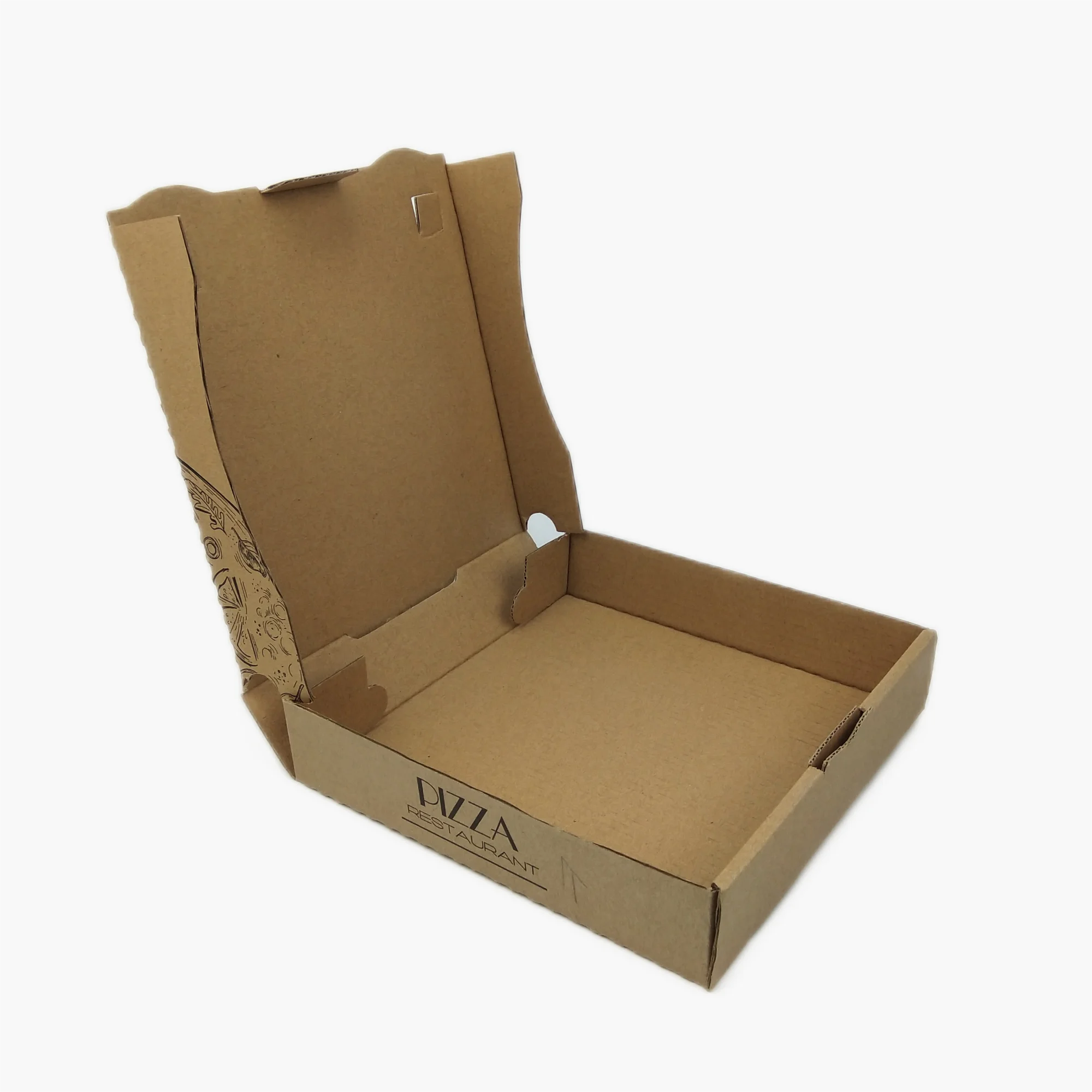 Portable Custom Printed Pizza Corrugated Paper Box with Handle