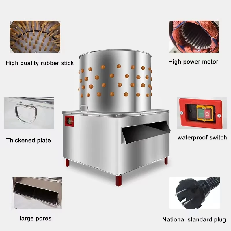 Turkey Chicken Plucker Plucking Machine Poultry De-Feather 60cm