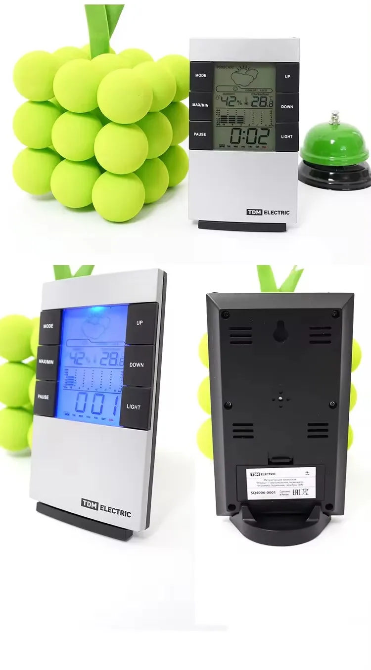 Perfect in Workmanship New Style Weather Forecast Temperature and Humidity Calendar and Display of Weeks Smart Weather Clock