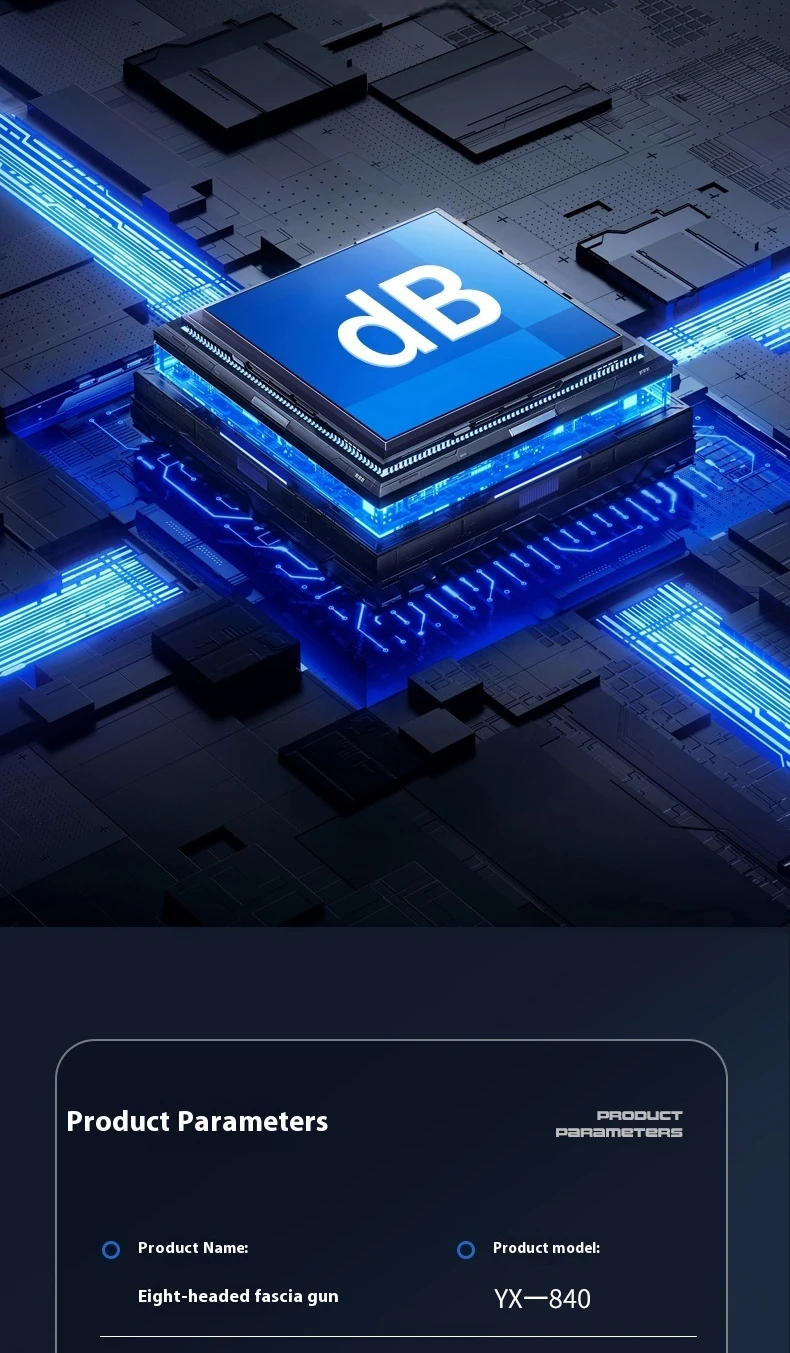 8-Head Liquid Crystal Fascia Gun Hot Compress Massager Deep Percussion Massage Whole Body Muscles Relaxing Waist Back Muscles