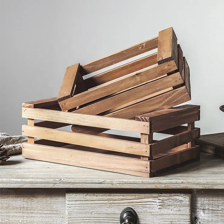 Деревянные ящики для хранения вина с ручками набор из 3