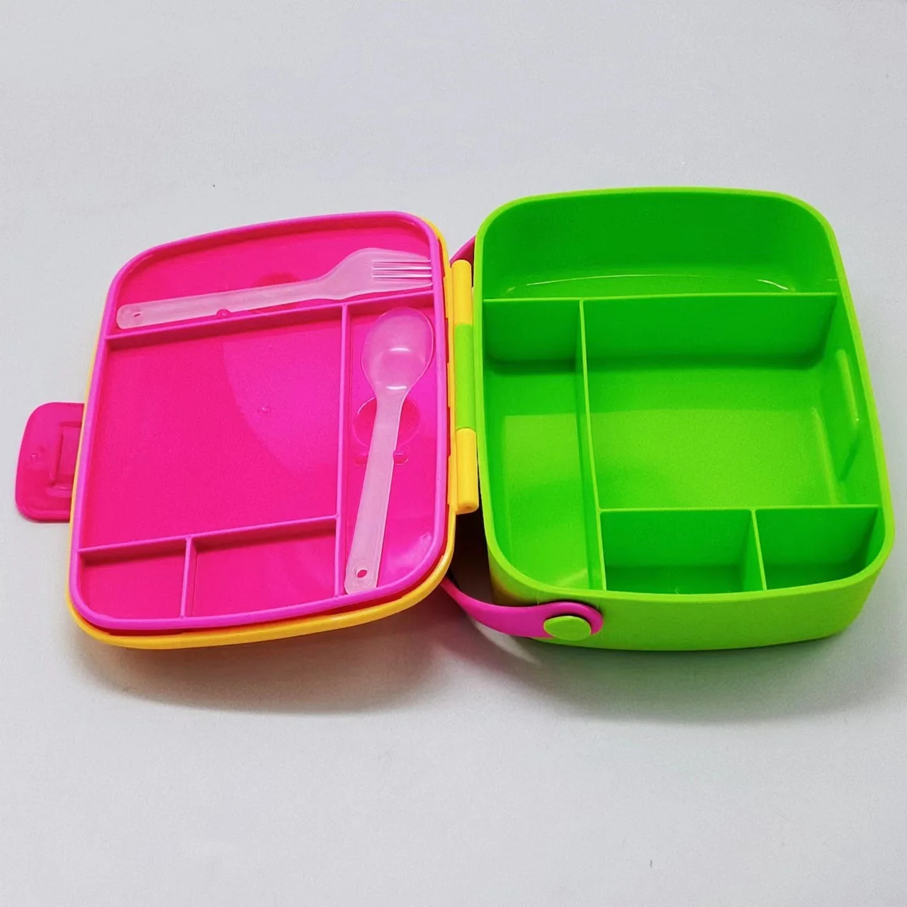 Wholesale Food safe BPA free 5 compartment leakproof plastic portable bento  lunch box loncheras cute kids fresh-keeping tiffin lunch box From  m.