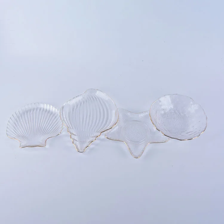 Seashell  Glass Dish Thickened Fruit Plate