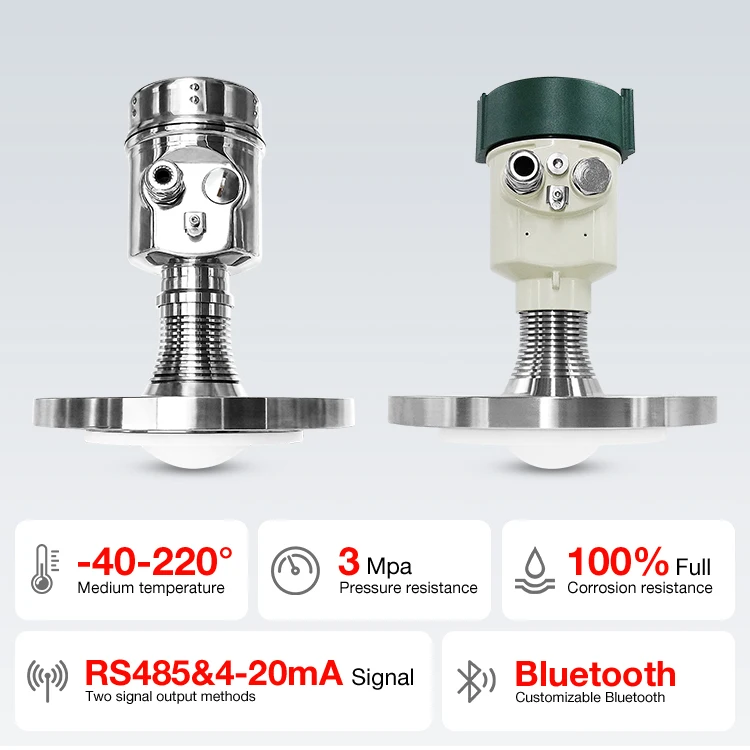High Frequency Non-Invasive 4-20 Ma Radar Level Sensor Water Level Measuring Instrument High Accuracy Tide Radar Level  Gauge