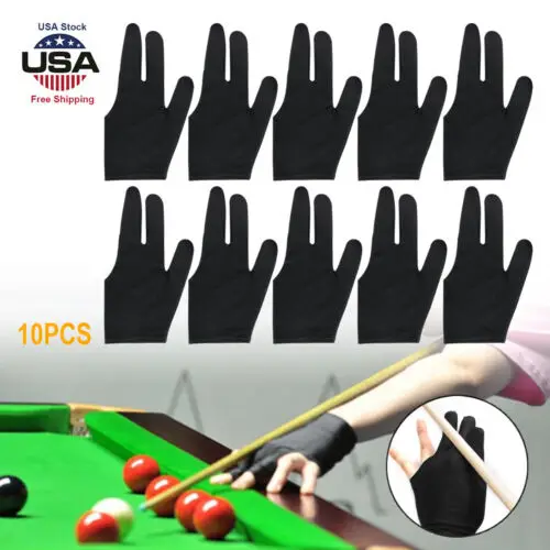 3 Finger Billiards Gloves Pool Cue Gloves Snooker Cue Gloves For Both