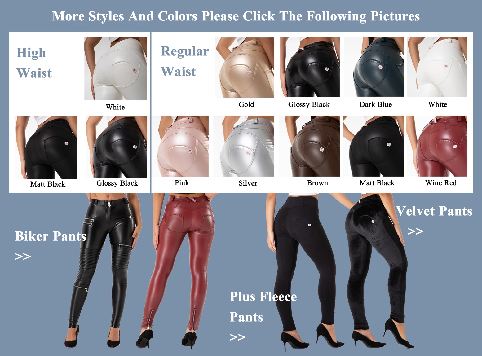 Melody hot pink leather pants eco leather leggings winter sale
